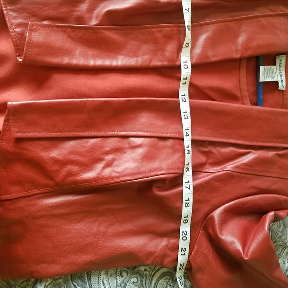 New rust red leather shrug sz14 - Picture 4 of 4
